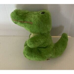Alligator Plush Green Vintage Soft & Safe Bean Bag Animal Fair